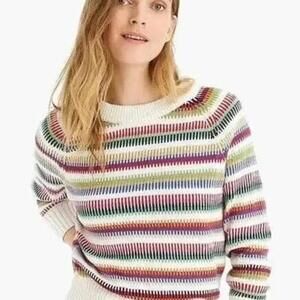 The Reeds X J Crew Twist On Rainbow Crewneck Sweater